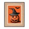Stupell Industries Vintage Jack-o-Lantern Stamp Framed Giclee, design by Arlington Prints